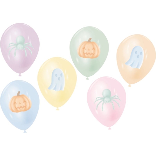 6 Ballons Halloween Pastel 