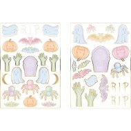 2 Planches de 20 Stickers - Halloween Pastel