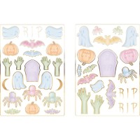 2 Planches de 20 Stickers - Halloween Pastel
