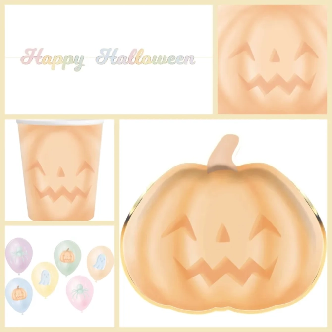 Grande Boîte à Fête Citrouille Halloween Pastel 