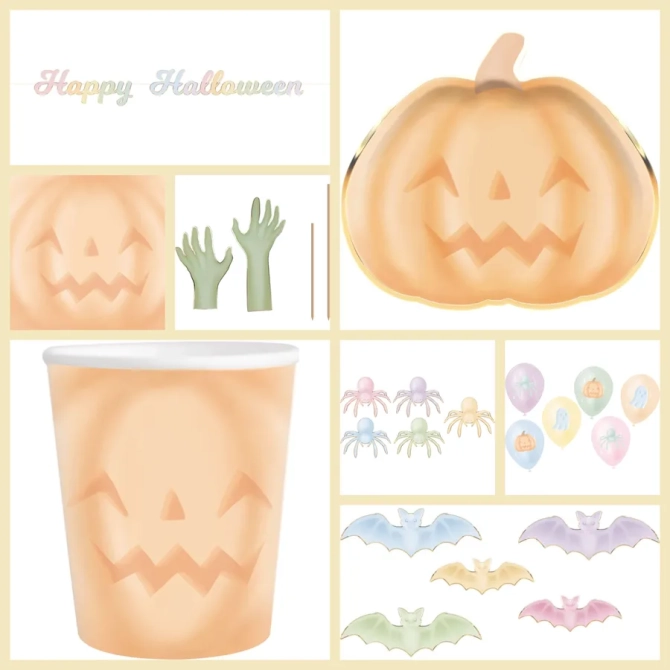 Maxi Bote  Fte Citrouille Halloween Pastel 