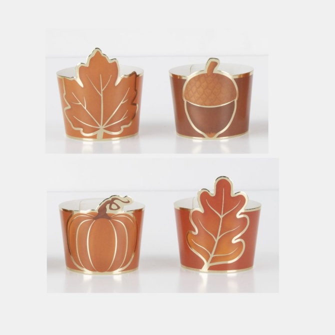 8 Décorations pour Gobelets - Automne 