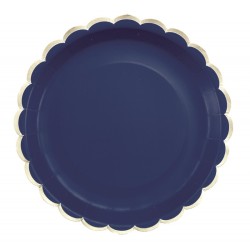 Bote  Fte Festonne Bleu Marine / Or. n1