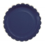 8 Assiettes Festonne Bleu Marine/Or