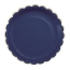 8 Assiettes Festonnée Bleu Marine/Or