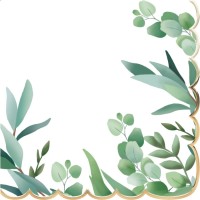 Contient : 1 x 16 Serviettes Festonne Eucalyptus