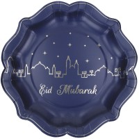 Contient : 1 x 8 Assiettes Eid Mubarak