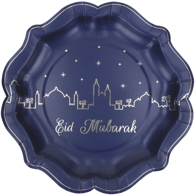 8 Assiettes Eid Mubarak 