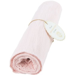 Chemin de Table Gaze de Coton Rose Pastel - 3 m. n°1