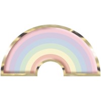 8 Assiettes Arc-en-Ciel Pastel