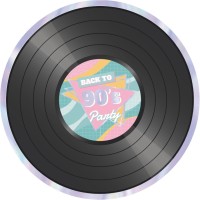 8 Assiettes Vinyle 90's Party
