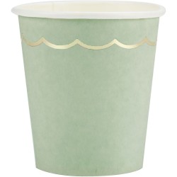 Boite à Fête Festonnées Vert Sauge et Or. n°1