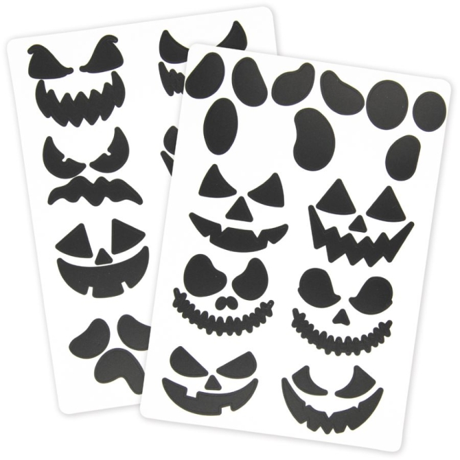 17 Stickers Visages D Halloween 