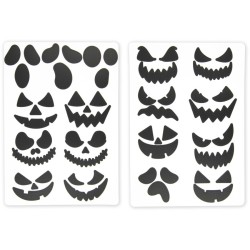 17 Stickers Visages D Halloween. n1