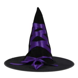 Chapeau Sorcière Violet/Noir