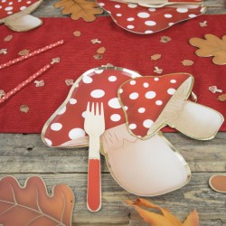 8 Assiettes Champignon. n°3