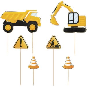 6 Cake Toppers - Chantier