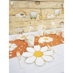 8 Assiettes Marguerite Hippy Party. n5