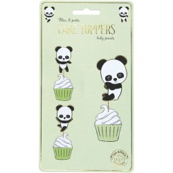 3 Cake Toppers - Baby Panda. n1