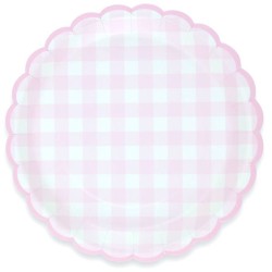 Boite  Fte Festonne Vichy Rose. n1