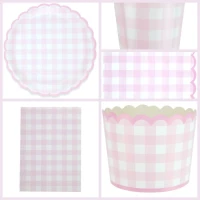 Grande Boite � F�te Festonn�e Vichy Rose