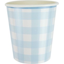 Grande Boite  Fte Festonne Vichy Bleu. n1