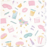 16 Serviettes Festonne Pyjama Party