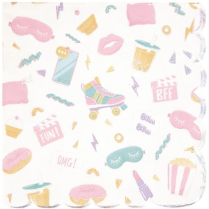 16 Serviettes Festonne Pyjama Party