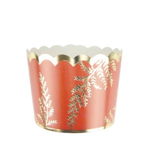 8 Petits Pots Festonnes Terracotta et Or