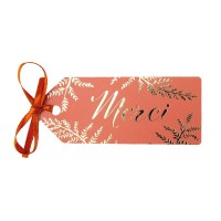 2 Planches de 30 Stickers Merci - Terracotta et Or