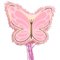 Pull Pinata Papillon Rose