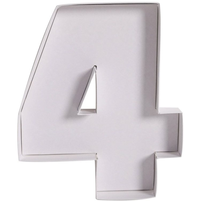 Plateau Blanc Ap�ro / Dessert Chiffre 4 - 26 cm 