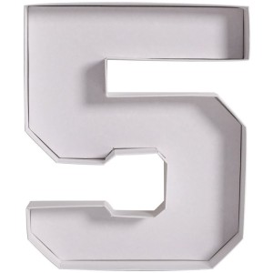 Plateau Blanc Ap�ro/Dessert Chiffre 5 - 26 cm