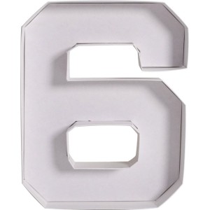 Plateau Blanc Apéro/Dessert Chiffre 6 - 26 cm