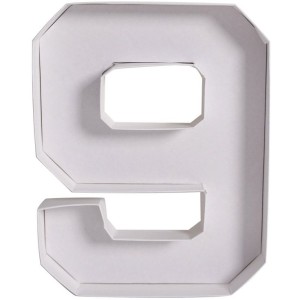 Plateau Blanc Ap�ro/Dessert Chiffre 9 - 26 cm