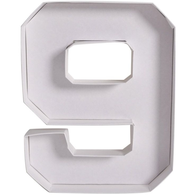 Plateau Blanc Ap�ro / Dessert Chiffre 9 - 26 cm 