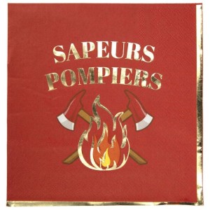 16 Serviettes Pompier
