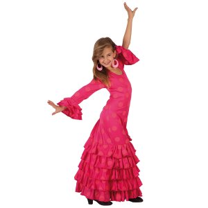 Dguisement de Danseuse Flamenco Rose
