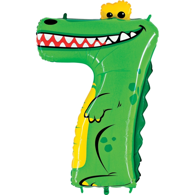 Ballon Animalon Gant Chiffre 7 - Crocodile 