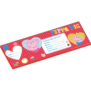 Carnet de 20 Invitations Peppa Pig