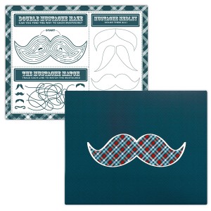 4 Sets de Table ludiques Little Man Moustache