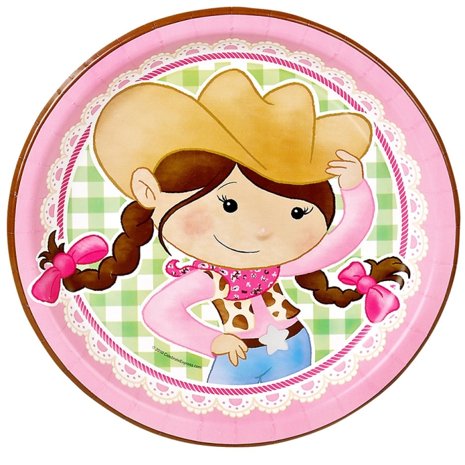 8 Assiettes Cowgirl Rosie 