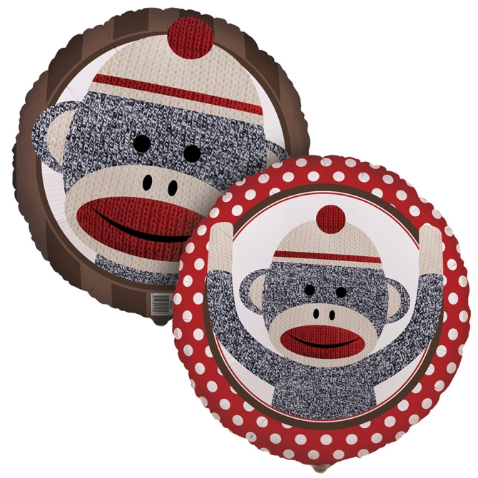 Ballon Mylar Sock Monkey 