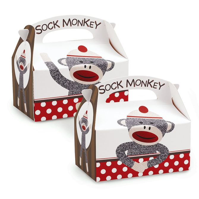 4 Botes Cadeaux Sock Monkey 