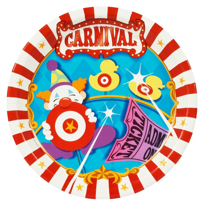 8 Assiettes Carnaval Circus 
