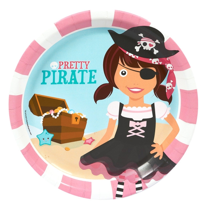 8 Assiettes Pretty Pirate 