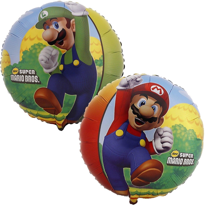 Ballon Mylar Super Mario Bros (Double face) 