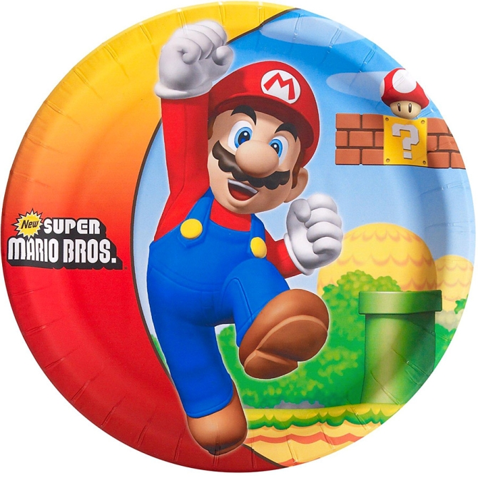 8 Assiettes Super Mario Bros 
