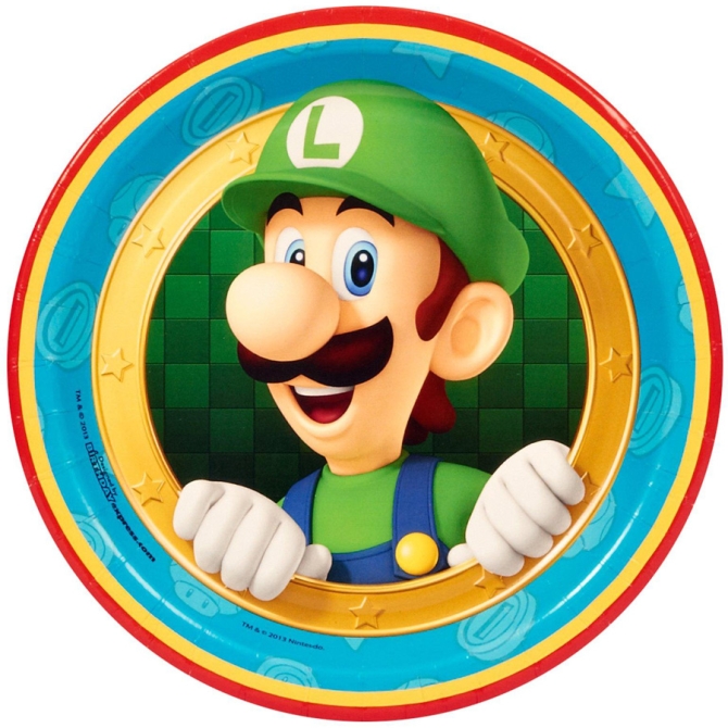 8 Petites Assiettes Super Mario & Luigi 