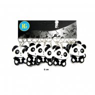 1 Porte-clé Panda 2D (4,5 cm) - Caoutchouc